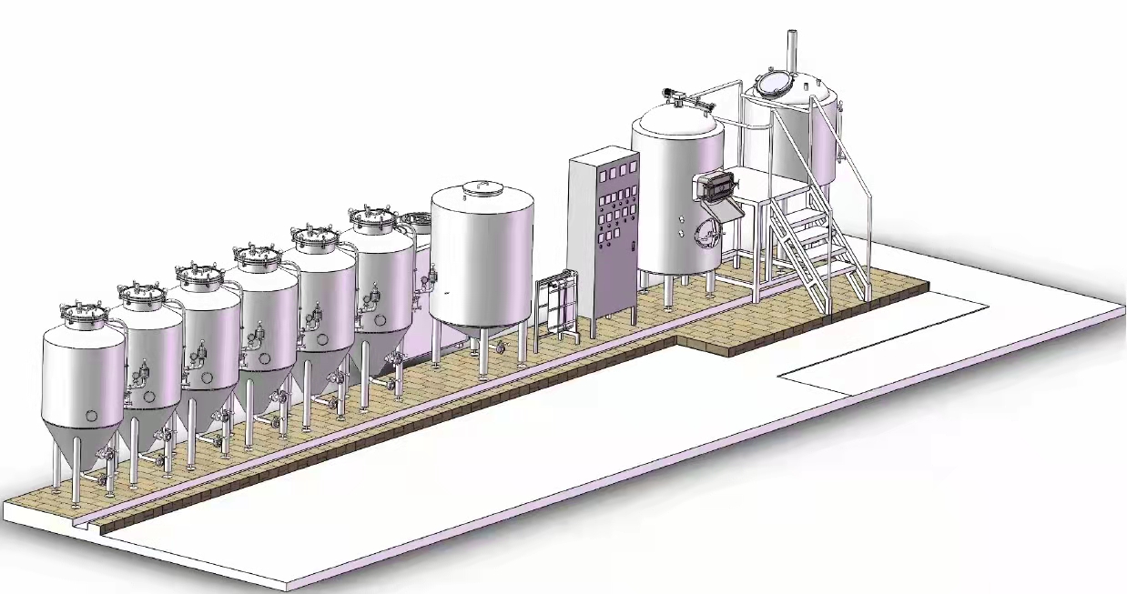 啤酒发酵系统三维图
